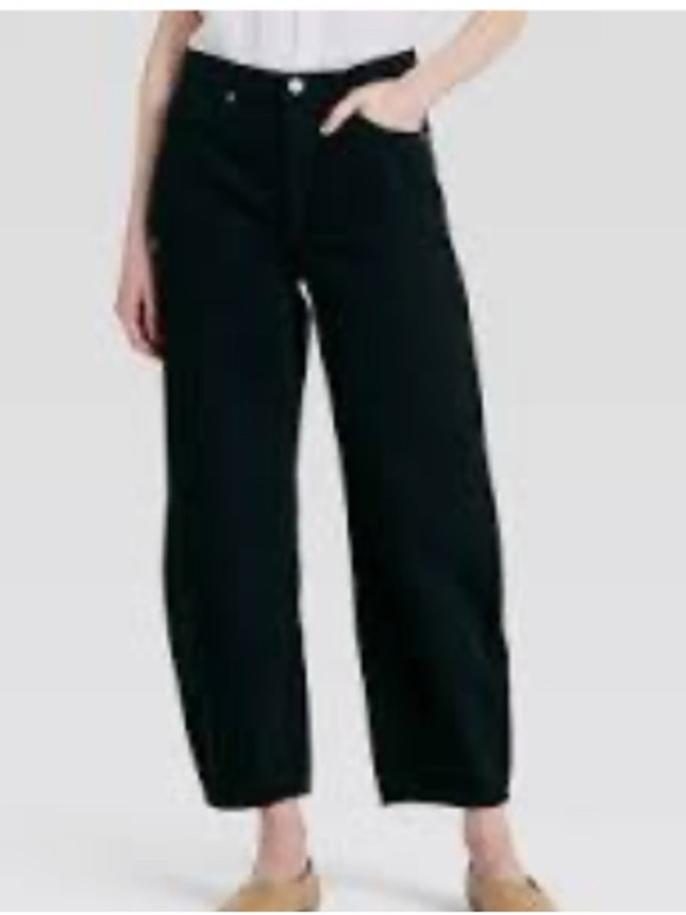 NWT Universal Thread High-Rise Easy Barrel Jeans Black 6